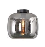 Artdelight Harvard Plafondlamp glas 1 lichts zwart/smoke d:28cm - Eigentijds Modern - 2 jaar garantie