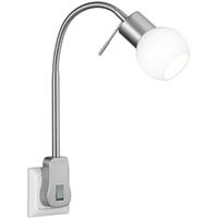 Stekkerlamp Lamp met Schakelaar - Trion Frido - G9 Fitting - 3W - Warm Wit 3000K - Dimbaar - Mat Nikkel - Aluminium