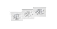 Trio LED Einbaustrahler Pamir in Weiß-matt eckig 3x 5,5W 1035lm