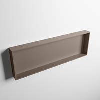 Mondiaz Easy nis 89,5x29,5cm solid surface - Smoke / Smoke - 1 vak