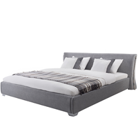 Beliani Waterbed stof grijs 160 x 200 cm PARIS