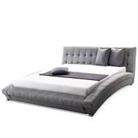 Waterbed stof grijs 160 x 200 cm LILLE