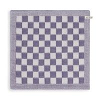 Knit Factory Keukendoek Block - Ecru/Violet - 50x50 cm