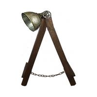 Countrylifestyle Lamp hout met blikken kap M