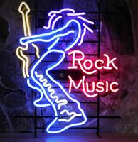 Fiftiesstore Rock Music Neon Verlichting 60 x 75 CM