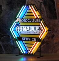 Fiftiesstore Renault Motoculture Service Neon Met Achterplaat 60 x 40 cm