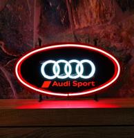 Fiftiesstore Audi Sport Neon Met Achterplaat 40 x 60 cm