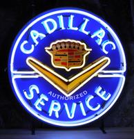 Fiftiesstore Cadillac Fifties Design Neon Verlichting 65 x 65 cm