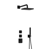 Hotbath Gal IBS40 inbouw doucheset High Flow met 2 stopkranen - Mat zwart