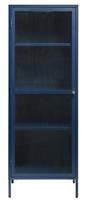 24Designs Prato Vitrinekast 1-Deur - B57 X D40 X H160 Cm - Staalblauw