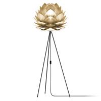 UMAGE Silvia Medium Ø 50 cm - Vloerlamp Brushed Brass - Tripod zwart