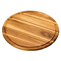 Decopatent FSC Acazia houten Vleesbord Ø30 Cm - Acazia Hout - Vlees plaat -