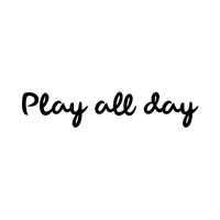 Label2X Muursticker play all day Groot (60 cm breed) - Groot (60 cm breed)