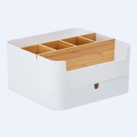 Design Desk-Organizer met Lade Wit en naturel