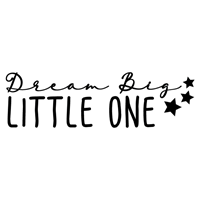 Label2X Muursticker dream big little one Groot (60 cm breed) - Groot (60 cm breed)