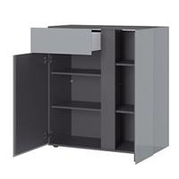 Kommode Mesa mit Schublade Graphit/Silbergrau