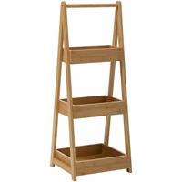 Doucherekje/badkamerrekje - bamboe - 3 lagen - 30 x 78 cm - Badkamerkastjes