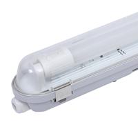 HOFTRONIC™ 10x LED Wannenleuchte IP65 150 cm Vernetzbar 6000K Inkl. 24 Watt LED Röhre Edelstahl-Clips