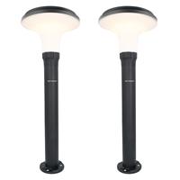 HOFTRONIC™ 2x LED Solar sokkellamp padverlichting Layton 4.5W 3000K IP65