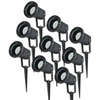 HOFTRONIC™ Set van 9 aluminium prikspots dimbaar 6.5 Watt GU10 4000K IP44
