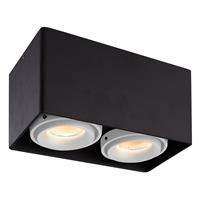HOFTRONIC™ Dimbare LED Opbouwspot plafond Esto Zwart/Wit 2 lichts kantelbaar 5W 2700K