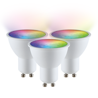 V-TAC Set van 3 GU10 SMART LED RGBWW Wifi 5 Watt 400lm 110° Dimbaar