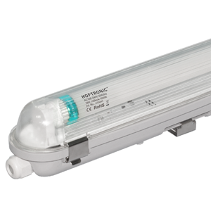 HOFTRONIC™ LED TL Armatuur 60 cm IP65 T8 6000K 9W 1260lm 140lm/W incl. flikkervrije LED buis Koppelbaar