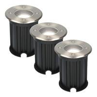 HOFTRONIC™ 3x Maisy dimbare LED grondspot rond RVS 5W 6000K IP65 straal waterdicht 3 jaar garantie