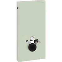 GEBERIT Monolith Sanitärmodul für Wand-WC, 101cm, Wasseranschluss seitlich, mit Anschlussstutzen, Farbe: Glas mint / Aluminium - 131.022.SL.5 - 