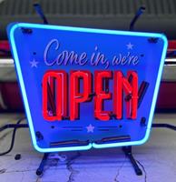 Fiftiesstore Come In We're Open Neon Verlichting 40 x 33 cm