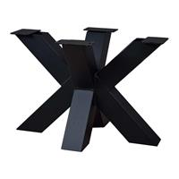 Furniture Legs Europe Zwarte stalen salon matrix hoogte 40 cm en breedte 58 cm (koker 8 x 8)