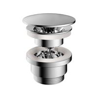 Hotbath Gal P708BGP allways open plug met schroef rond - Geborsteld gunmetal PVD