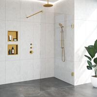 Sanituba Complete Profielloze Inloopdouche 110cm goud geborsteld