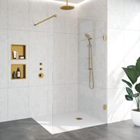 Sanituba Complete Profielloze Inloopdouche 120cm goud geborsteld