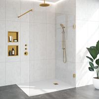 Sanituba Complete Profielloze Inloopdouche 140cm goud geborsteld