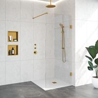 Sanituba Complete Profielloze Inloopdouche 90cm goud geborsteld