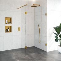 Sanituba Complete Profielloze Inloopdouche 110/40cm goud geborsteld