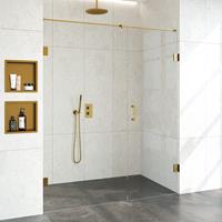 Sanituba Complete Profielloze Nisdeur 2-delig 170cm met 70cm deur goud geborsteld