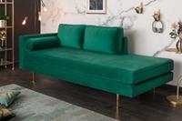 Chaise Longue Diva Fluweel Smaragd Groen 196cm - 40602