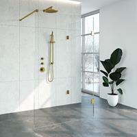 Sanituba Complete Profielloze Inloopdouche Reversed 100x130cm goud geborsteld