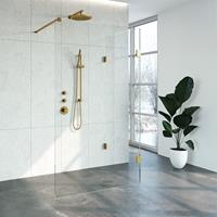 Sanituba Complete Profielloze Inloopdouche Reversed 90x120cm goud geborsteld