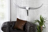 Invicta Interior Decoratie Gewei Bull Zilver 99cm - 8913
