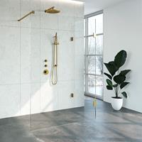 Sanituba Complete Profielloze Inloopdouche Reversed 90x140cm goud geborsteld