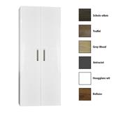 Sanicare kolomkast met luxe chromen greep 67x160x32cm hoogglans wit