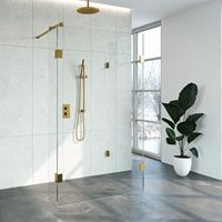 Sanituba Complete Profielloze Inloopdouche Reversed 90x120/30cm goud geborsteld