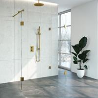 Sanituba Complete Profielloze Inloopdouche Reversed 90x140/30cm goud geborsteld
