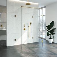 Sanituba Complete Profielloze Inloopdouche XL 100x120cm goud geborsteld