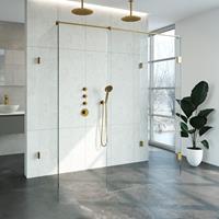 Sanituba Complete Profielloze Inloopdouche XL 100x180cm goud geborsteld
