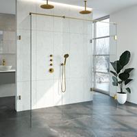 Sanituba Complete Profielloze Inloopdouche XL 100x200cm goud geborsteld