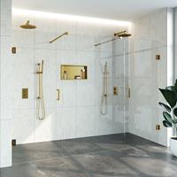 Sanituba Complete Profielloze Niscabine XL 280x200cm met 80cm deuren goud geborsteld